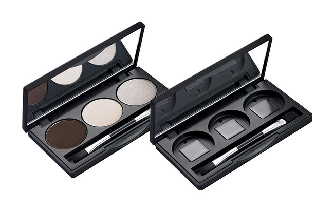 Refill Case for 3 colours with Duo Brush (magnetic)/3er Lidschatten-Palette mit Duopinsel (magnetisch)